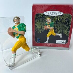 Hallmark 1998 Joe Montana Notre Dame Football Keepsake Ornament QXI6843
